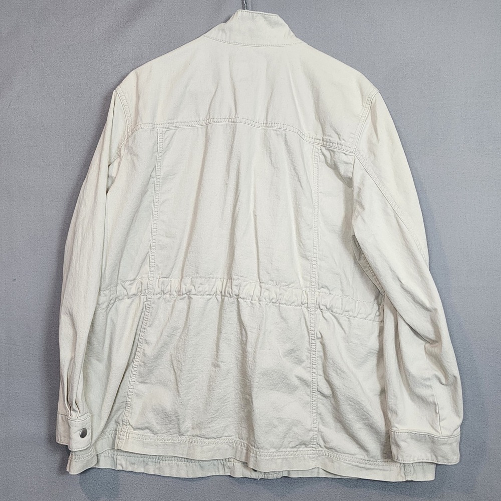 GAP Utility Jacket Beige Cargo Pockets Drawstring… - image 3